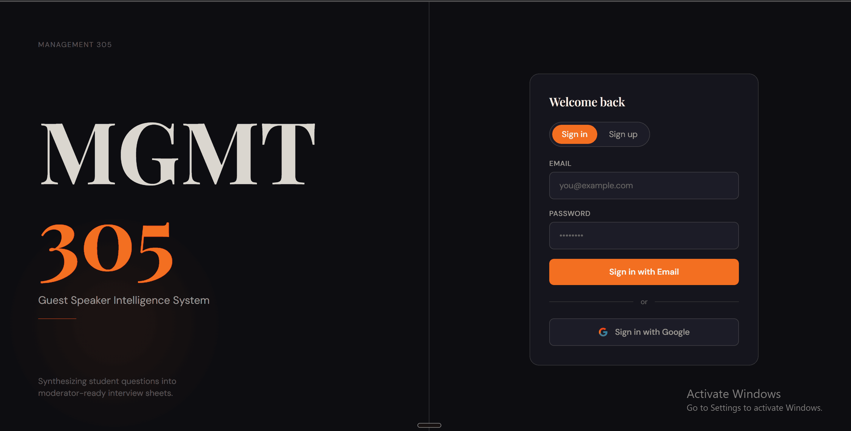 MGMT 305 — AI-Powered Classroom Tool
